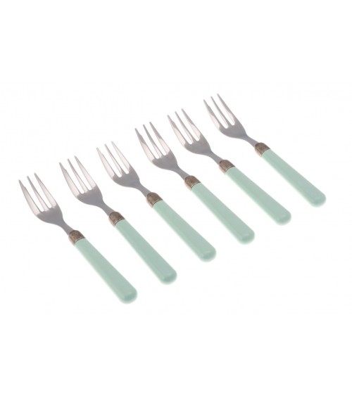 Fourchettes à Gateux Set 6pcs - Couverts Colorés Modernes Osteria - 