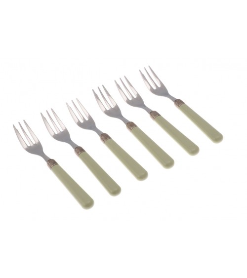 Forchette da Dolce Set 6pz - Osteria Posate Colorate Moderne - 