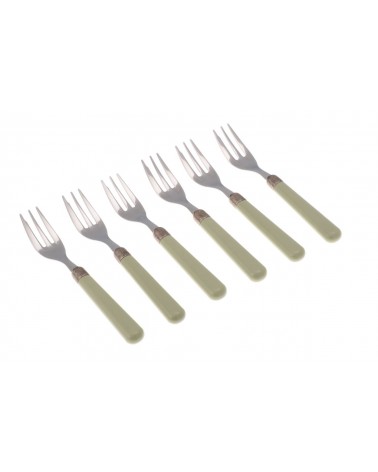 Forchette da Dolce Set 6pz - Osteria Posate Colorate Moderne - 