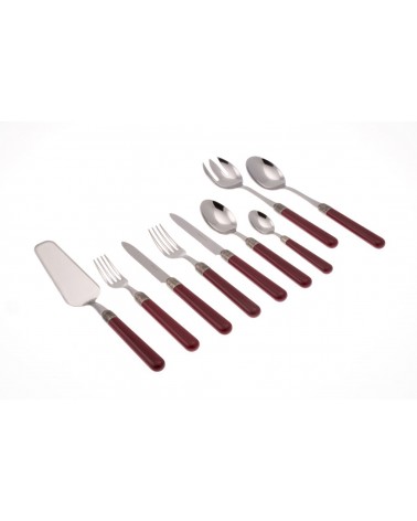 Servizio 75Pz Osteria Posate Colorate Moderne - 