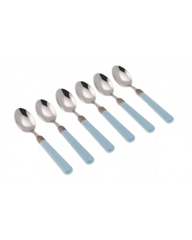 Set 6Pz Cucchiaini Caffe' - Osteria Posate Colorate Moderne - 