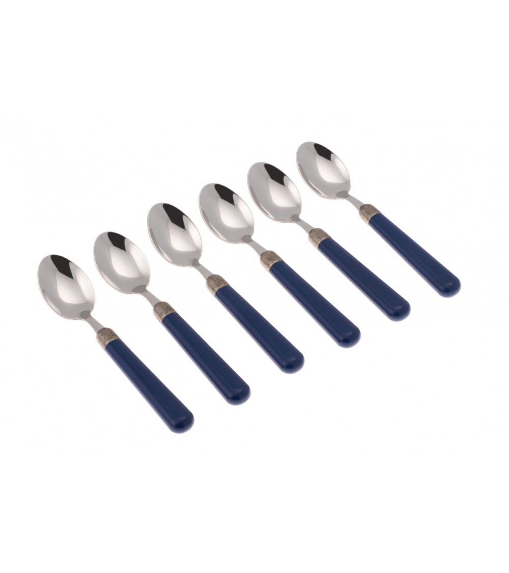 Set 6Pz Cucchiaini Caffe' - Osteria Posate Colorate Moderne - 