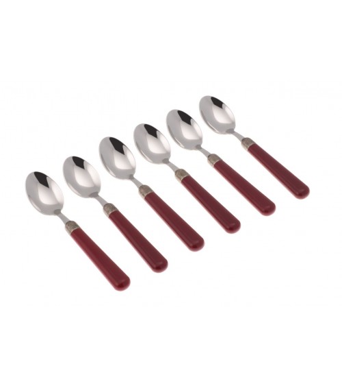 Set of 6 Coffee Spoons - Osteria Modern Colored Cutlery -  - 