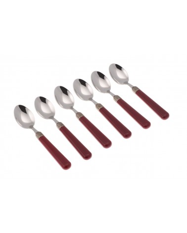 Set of 6 Coffee Spoons - Osteria Modern Colored Cutlery -  - 