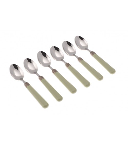 Set 6Pz Cucchiaini Caffe' - Osteria Posate Colorate Moderne - 
