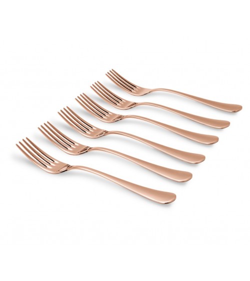 Serena Set 6-teilig Tafelgabeln Edelstahl Roségold -