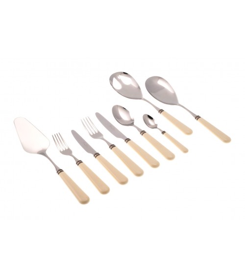 Rivadossi Sandro Farbiges Besteck: Mistral-Set, 75-teilig, Elfenbeinfarben - 