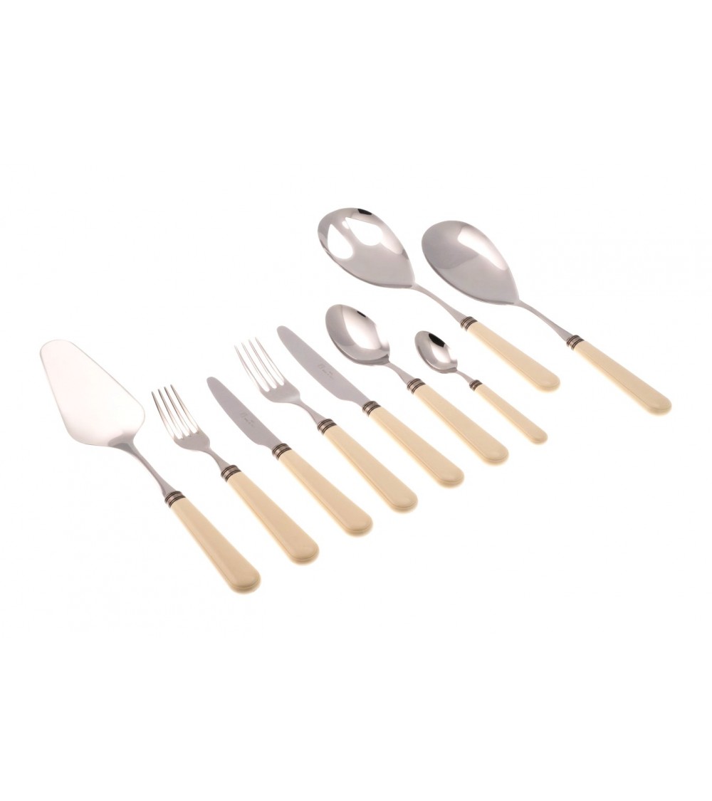 Rivadossi Sandro Farbiges Besteck: Mistral-Set, 75-teilig, Elfenbeinfarben - 