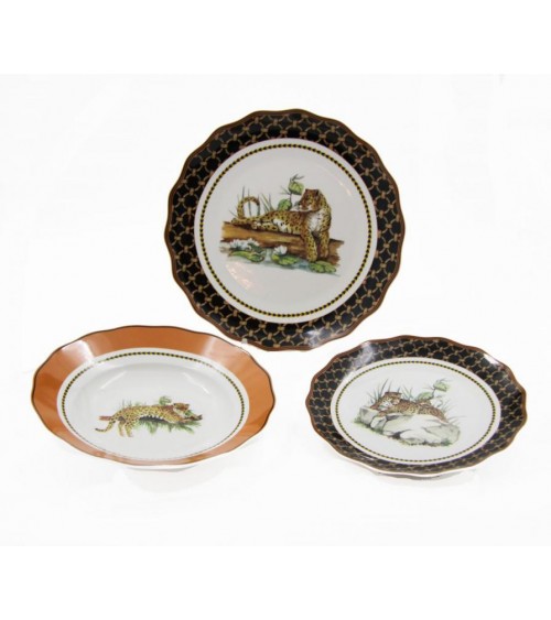 Famille Royale - Service de Table "Tigresse Royale" 18 Pièces -