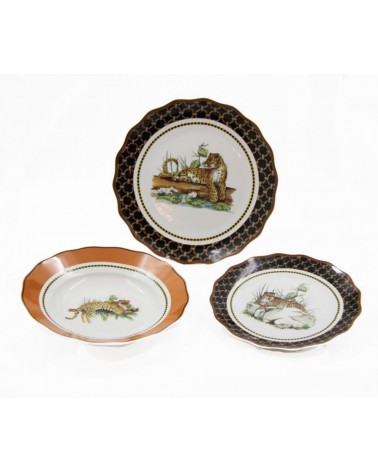 Royal Family - Servizio Piatti " Tigresse Royale" 18 Pezzi - 
