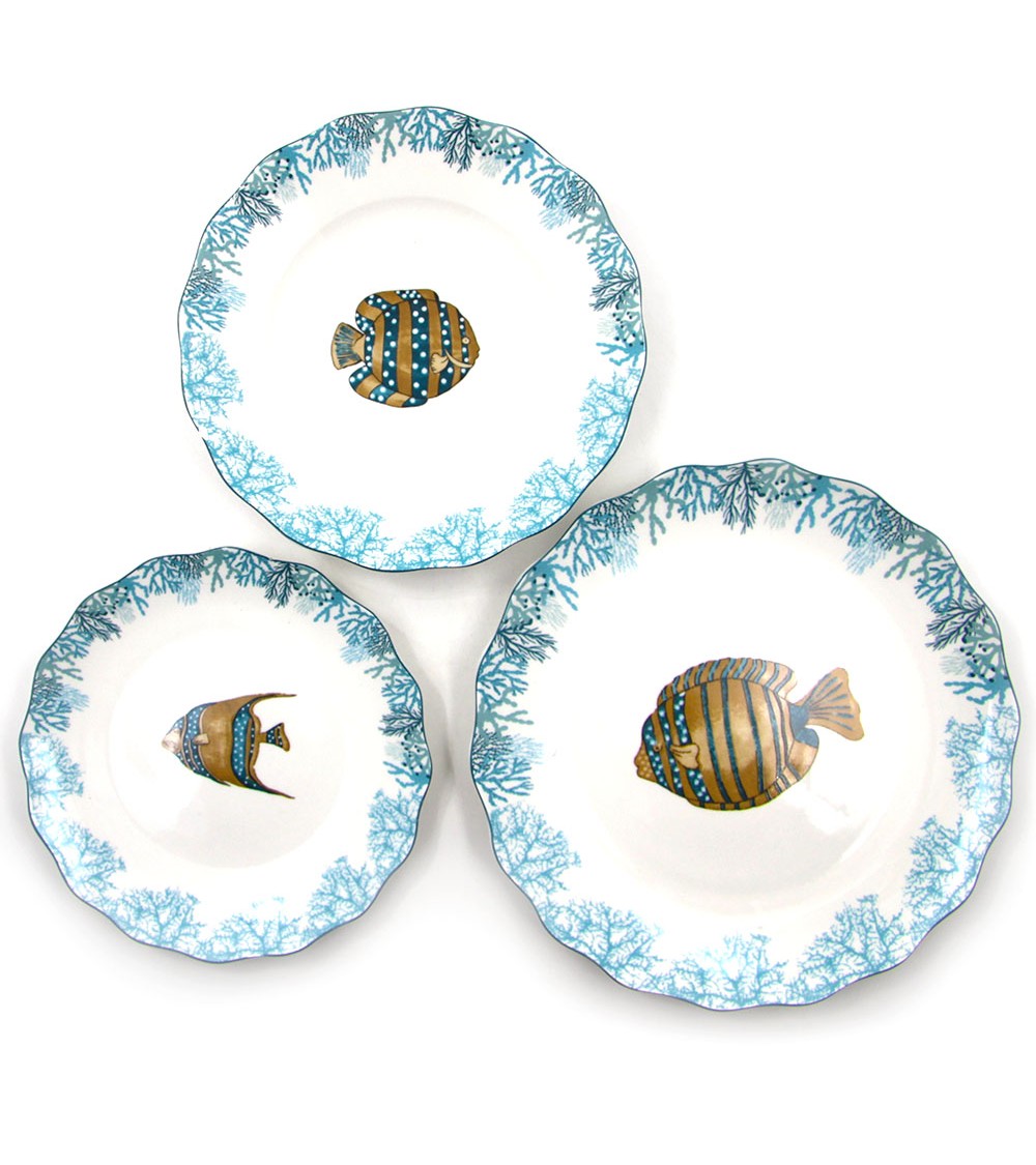 Royal Family - "Sea" Dinner Service 18 Pieces - Made in Italy -  - 