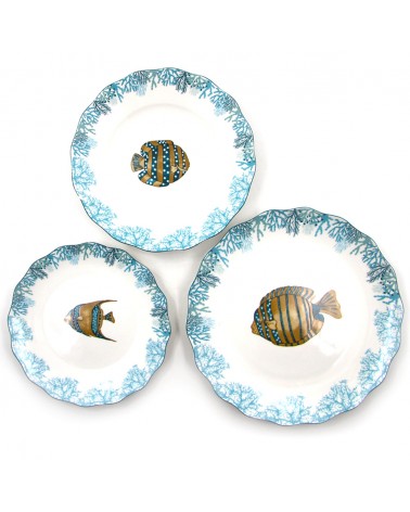 Famille Royale - Service de Table "Mer" 18 Pièces - Fabriqué en Italie - 