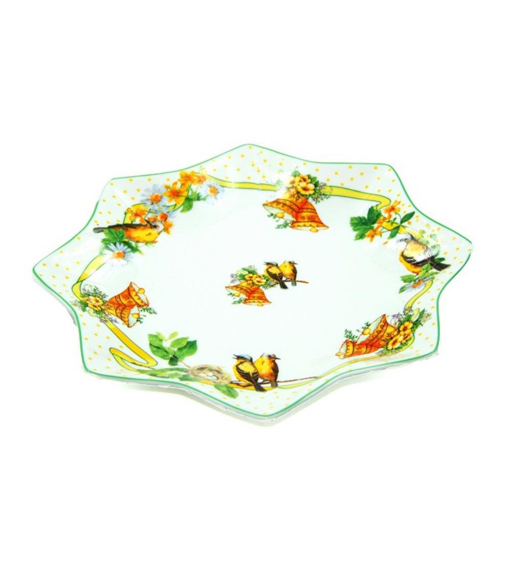 Assiette à Dessert en Forme d'Etoile "Easter Birds" - Royal Family - 
