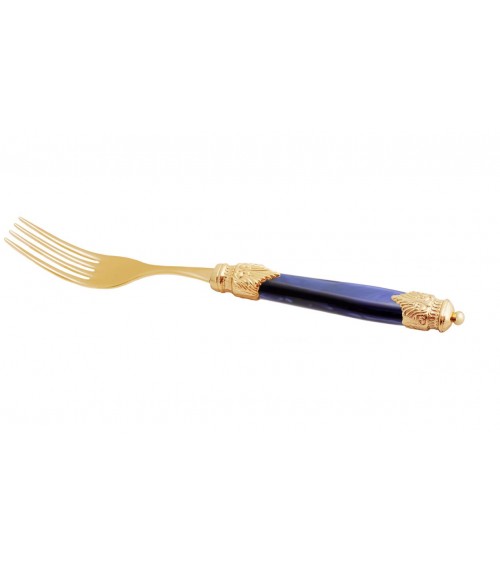 Arianna Oro Pvd - Forchetta Tavola - Posate Italiane Rivadossi Sandro - blu