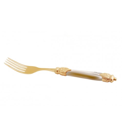 Arianna Oro Pvd - Fourchette de Table - Couverts Italiens Rivadossi Sandro -