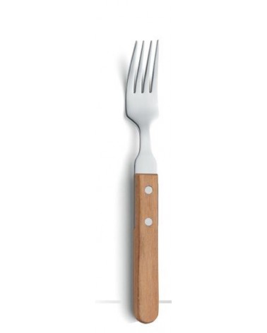 Pizza-Steak Fork in Steel with Wooden Handle Amefa -