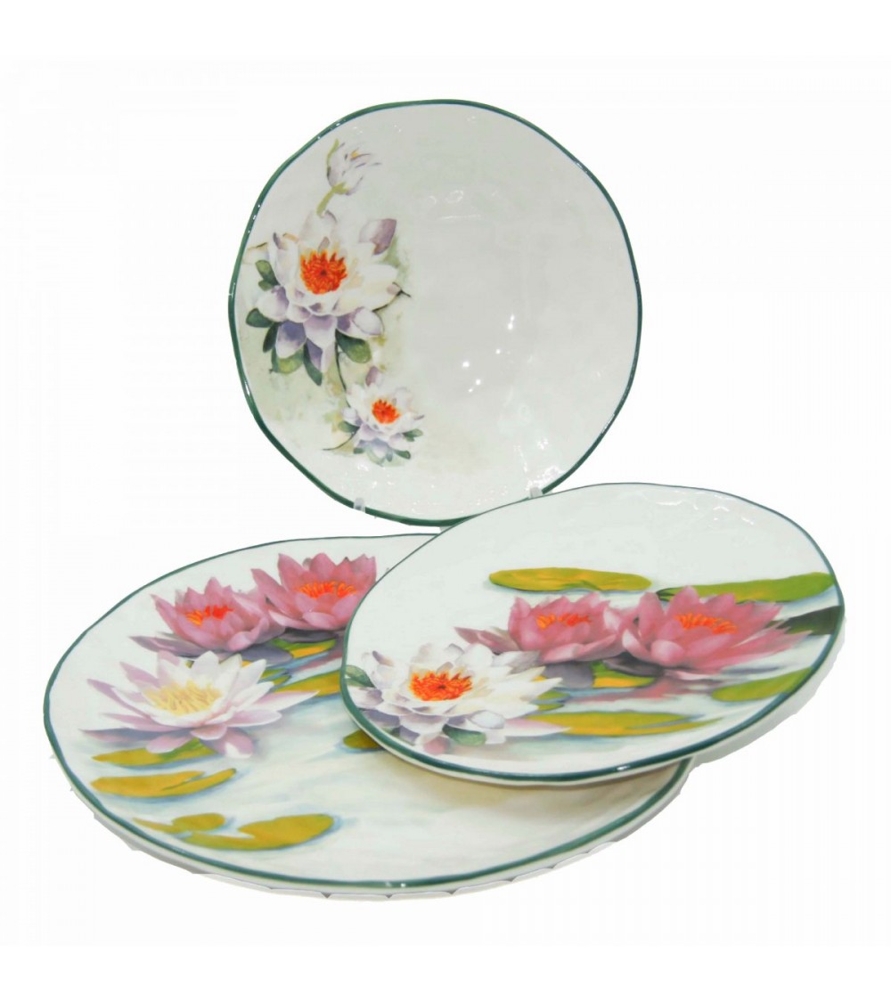 Servizio Piatti "Ninfee" 18 Pezzi - Royal Family - 