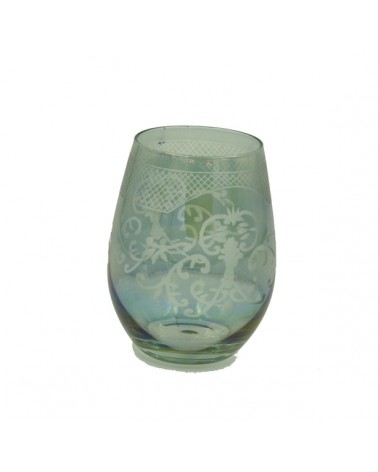 Royal Family - Set of 6 Green Tasting Glasses with "Florence" Engraving -