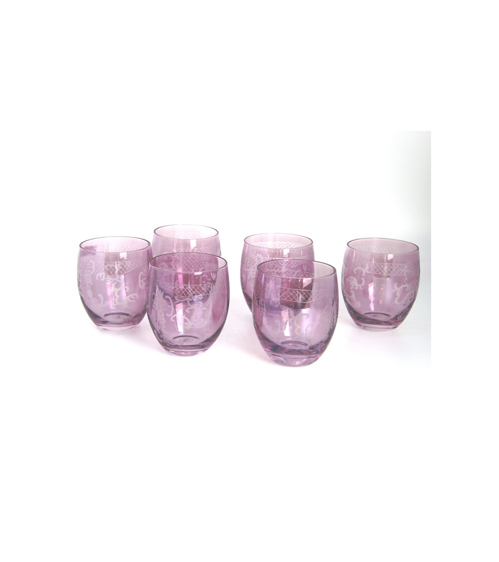 Royal Family – Set mit 6 Bassi-Burgunderweingläsern mit Gravur –