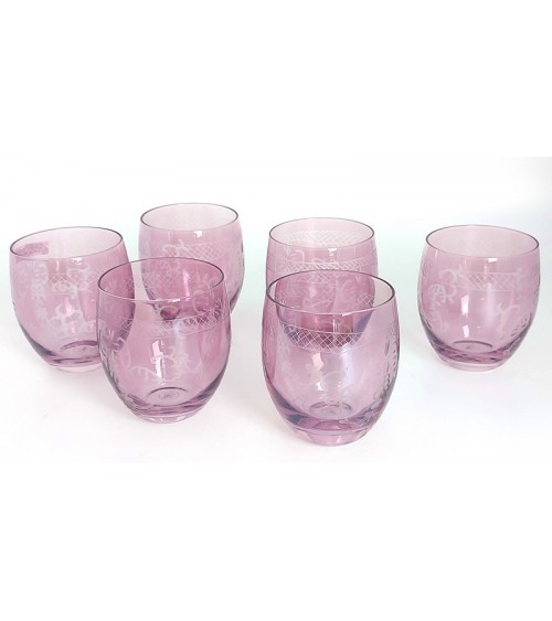 Royal Family – Set mit 6 Bassi-Burgunderweingläsern mit Gravur –
