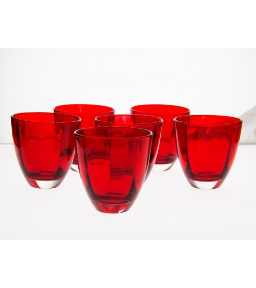 Royal Family - Set 6 Bicchieri Acqua Rossi - 