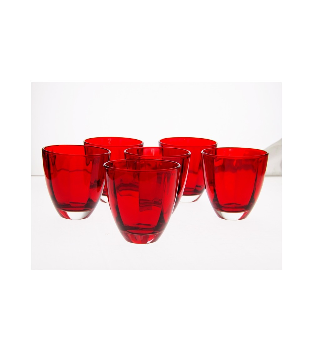 Famille Royale - Coffret de 6 Verres à Eau Rouge -