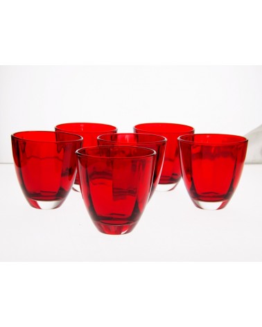 Royal Family - Set 6 Bicchieri Acqua Rossi - 
