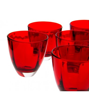 Royal Family - Set 6 Bicchieri Acqua Rossi - 