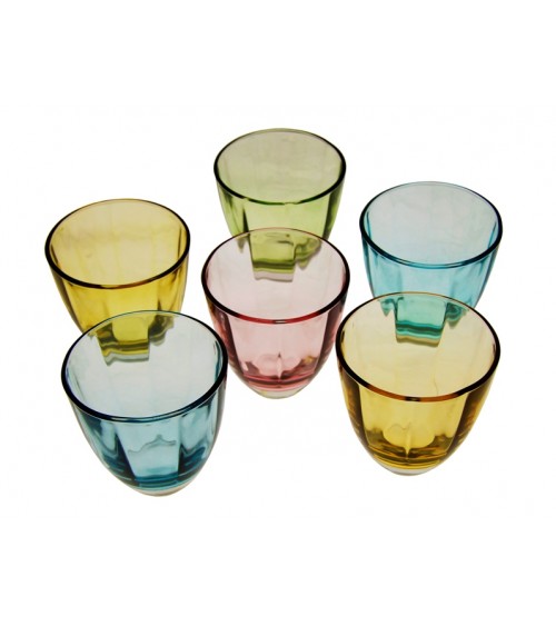 Royal Family - Set of 6 Colored Water Glasses -