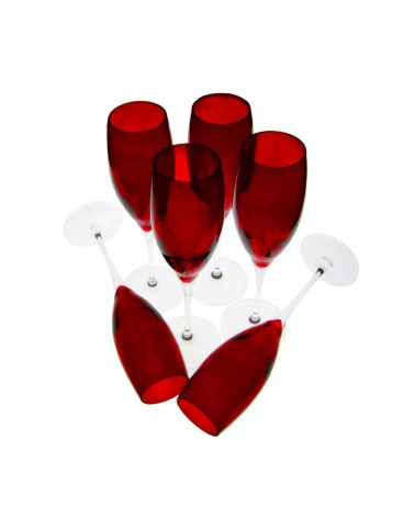 Royal Family - Set Set of 6 Red Flutes -  - 