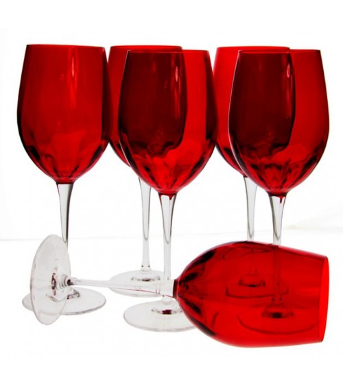 Royal Family - Set of 6 Tall Red Wine Goblets -  - 