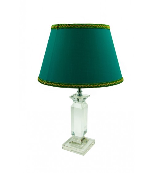 Famille royale - Lampe de table en cristal avec base carrée - 