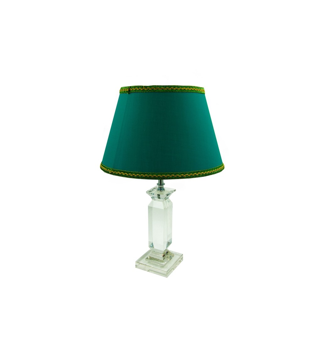 Famille royale - Lampe de table en cristal avec base carrée - 