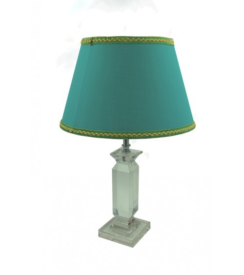 Famille royale - Lampe de table en cristal avec base carrée - 