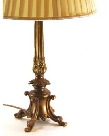 Famille Royale - Lampe Ancienne Or Style 18ème Siècle - 
