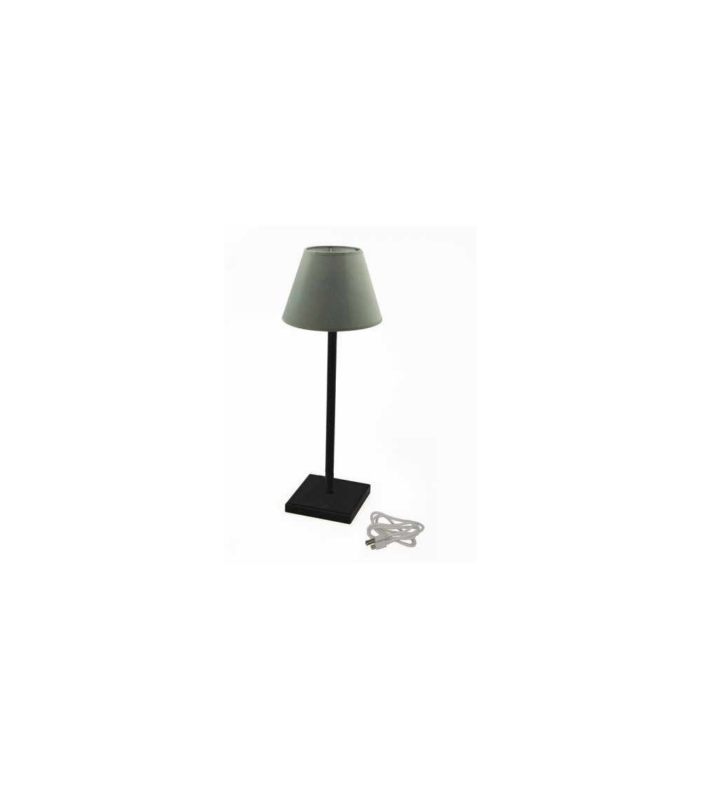 Royal Family - Black Rechargeable Lamp with Gray Lampshade -  - 