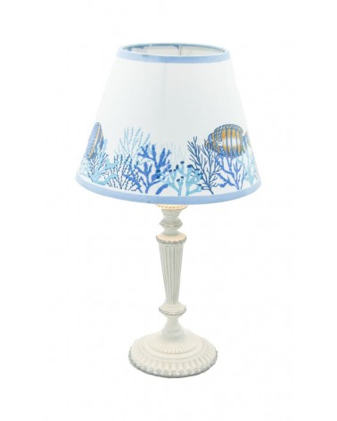 Famille Royale - Lampe rechargeable blanche avec abat-jour "Mare" - 
