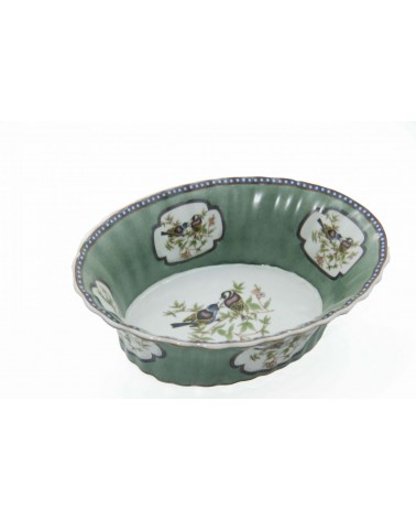 Royal Family - Ovaler Tafelaufsatz mit Blumen- und Vogeldekoration - 