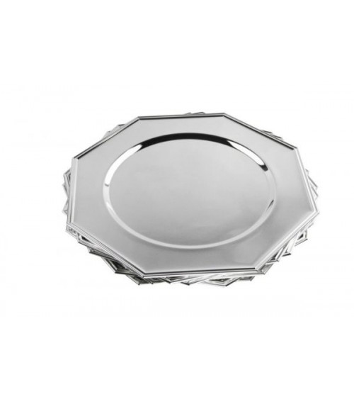 Sottopiatto in Argento Sheffield Ottagonale - Set 6 pezzi - 