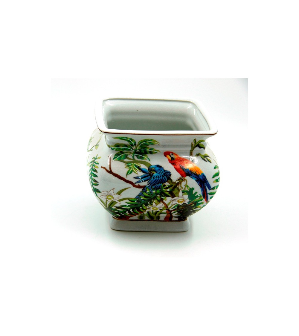 Royal Family - Cachepot Quadro con Pappagalli - 