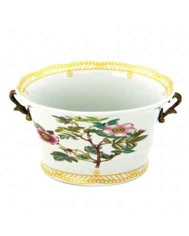 Royal Family - Blumenvase mit Bronzegriffen "Flora Danica" - 
