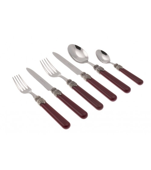 Posate Rivadossi Sandro Classic 36pz per 6 Persone - bordeaux