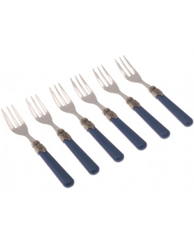 Classic Set 6pz Forchettine da Dolce Royal Blue Pavone - Rivadossi Sandro -