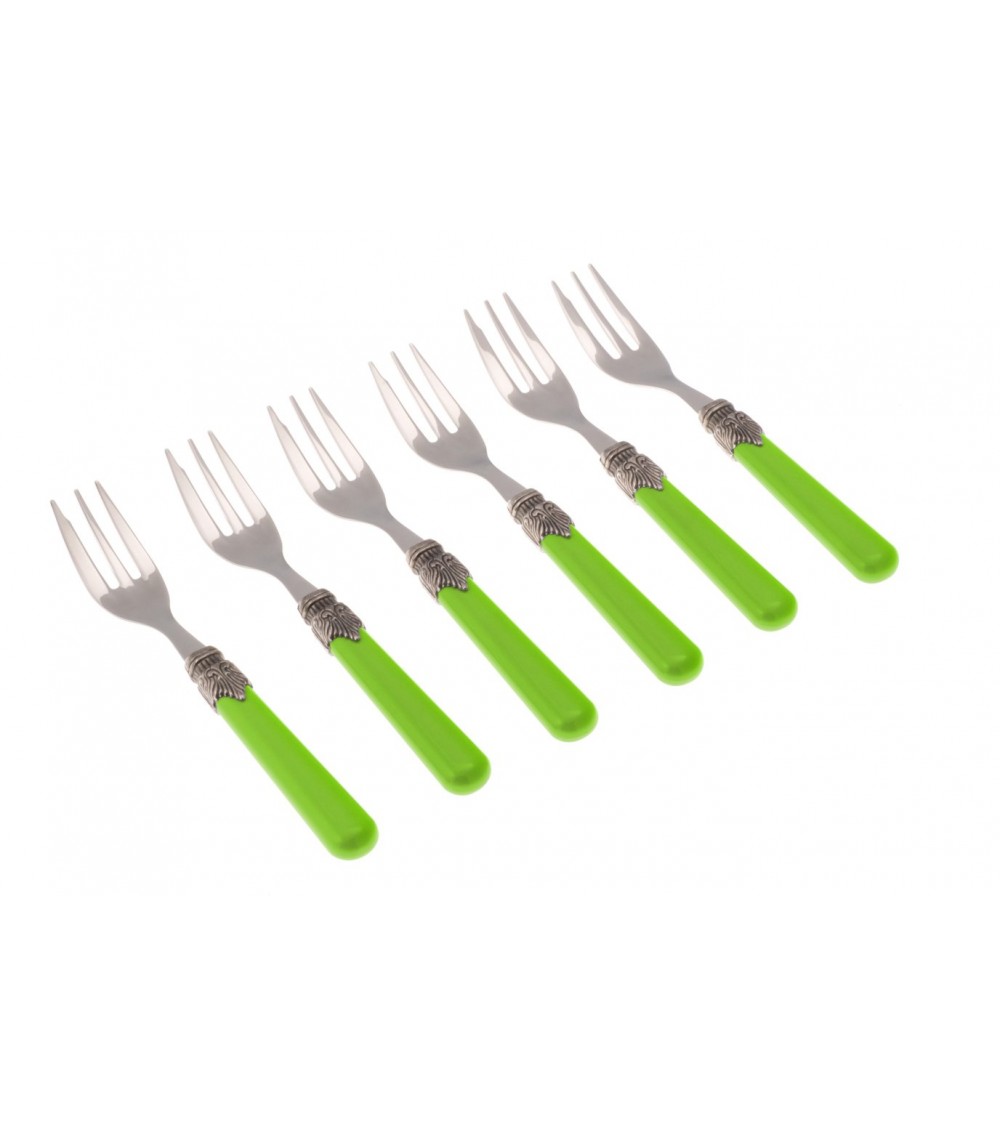 Classic Set 6pz Forchettine da Dolce colore verde mela/ kiwi- Rivadossi Sandro -