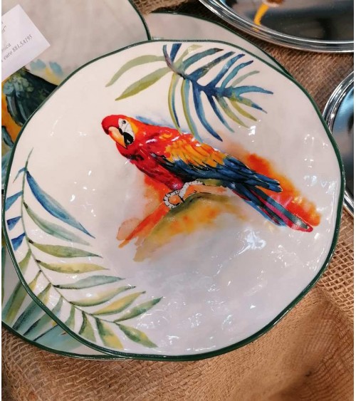 "Jungle Parrot" Porcelain Dinner Set 18 Pieces - Royal Family -  -