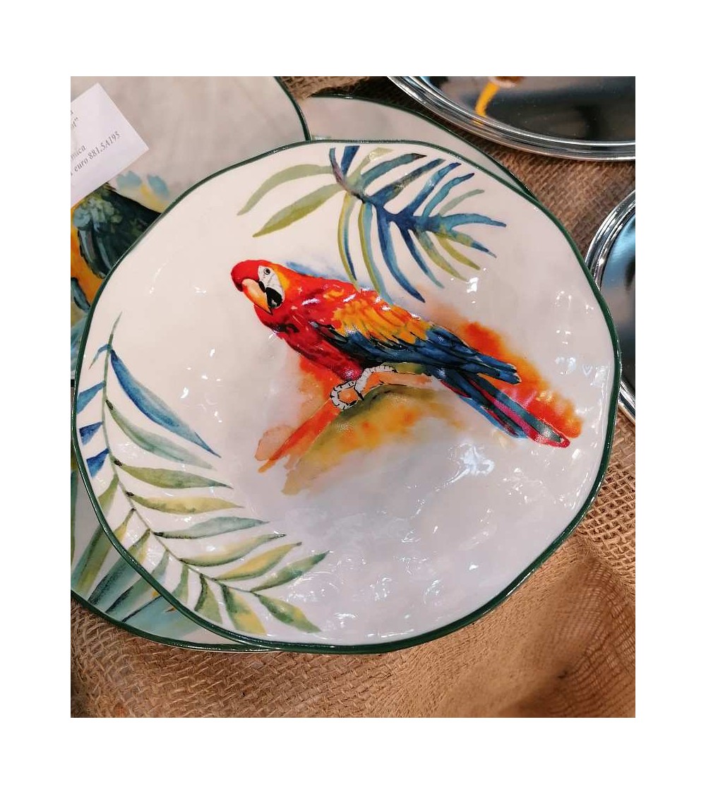 "Jungle Parrot" Porcelain Dinner Set 18 Pieces - Royal Family -  -