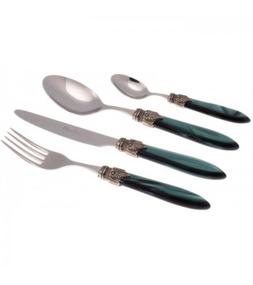 Laura 24pz Posate Rivadossi Sandro per Sei Persone - Made in Italy - Scatola Regalo - 