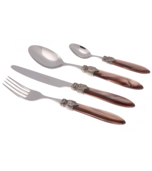 Laura 24pz Posate Rivadossi Sandro per Sei Persone - Made in Italy - Scatola Regalo - 