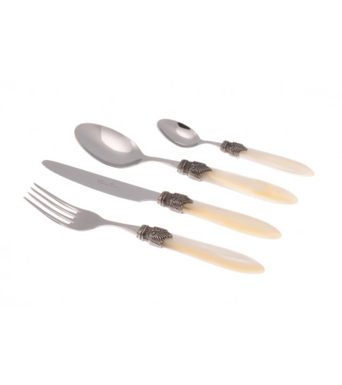 Laura 24pz Posate Rivadossi Sandro per Sei Persone - Made in Italy - Scatola Regalo - 