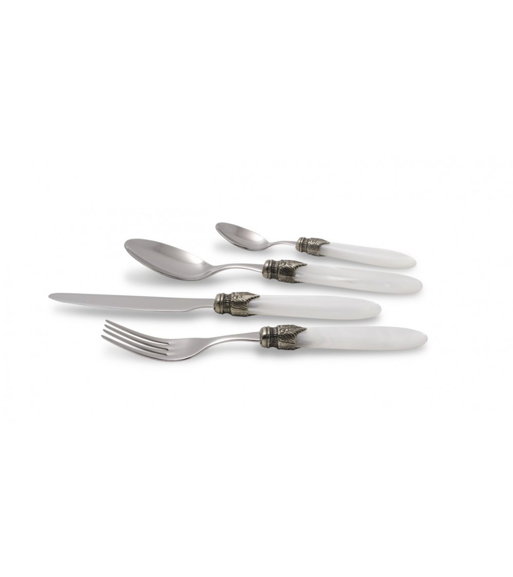 Laura 24 couverts Rivadossi Sandro pour six personnes - Fabriqués en Italie - Coffret Cadeau - 